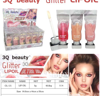 شاین لب گلیتری و هایلایتر لب تیوپی 3Q beauty 131